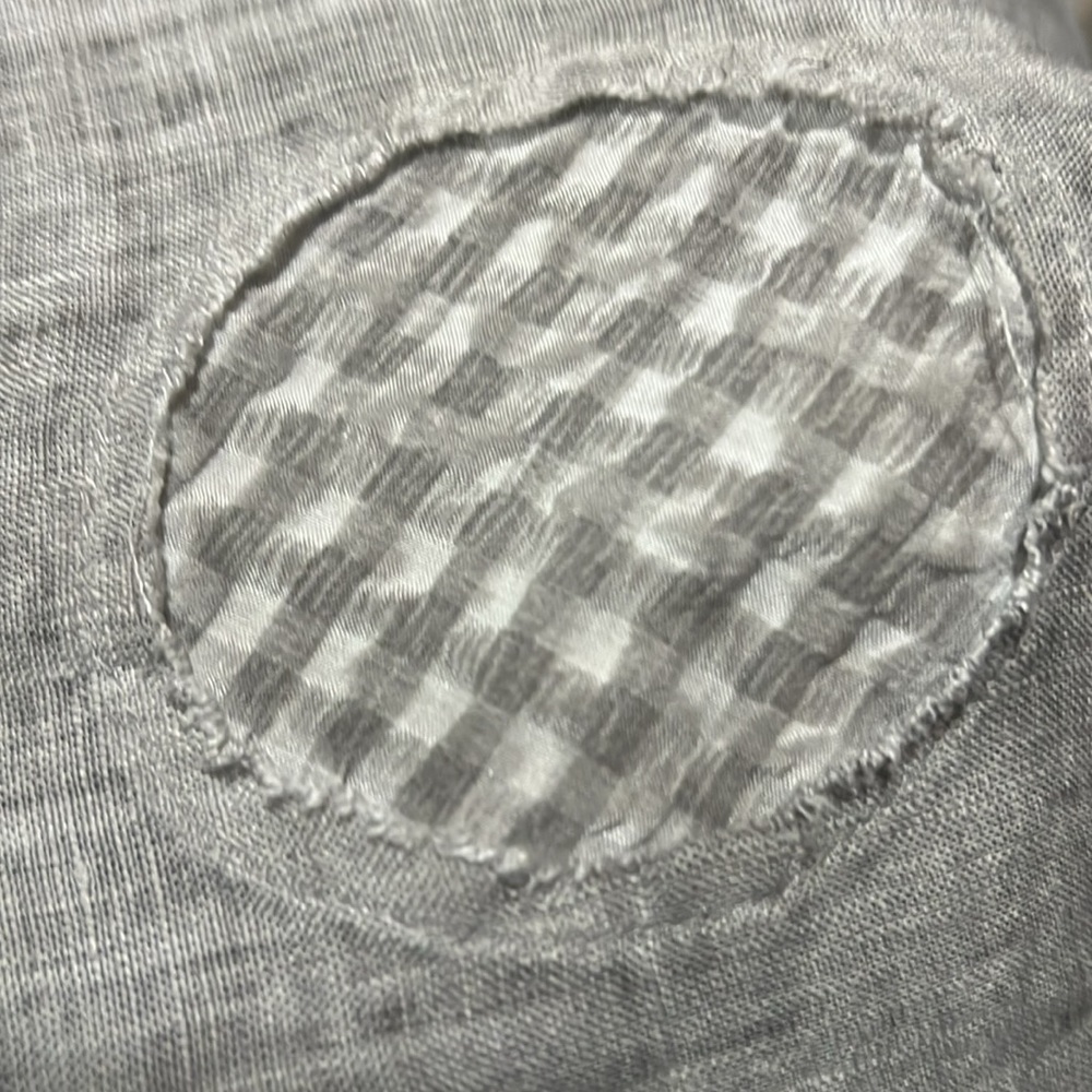 Grizas 100% Linen Sleeveless Gray Tunic with Textured Accents Size S - Picture 7 of 8